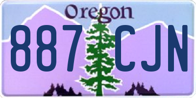 OR license plate 887CJN