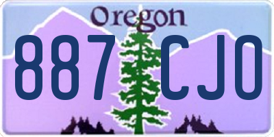 OR license plate 887CJO