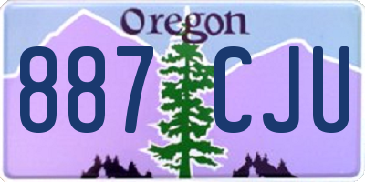 OR license plate 887CJU
