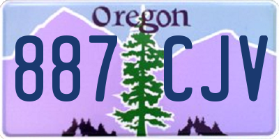 OR license plate 887CJV