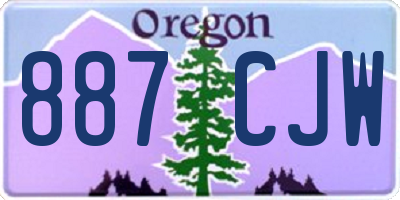 OR license plate 887CJW