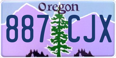 OR license plate 887CJX