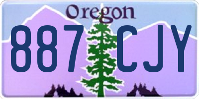 OR license plate 887CJY