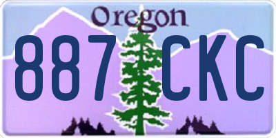 OR license plate 887CKC