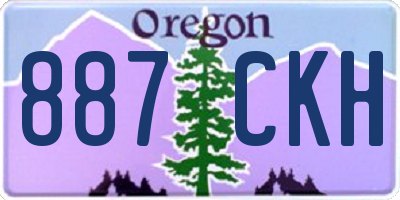 OR license plate 887CKH