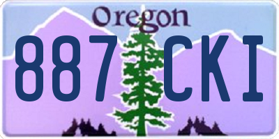 OR license plate 887CKI