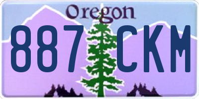 OR license plate 887CKM