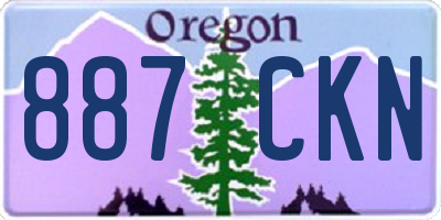 OR license plate 887CKN