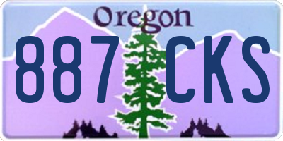 OR license plate 887CKS