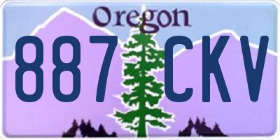 OR license plate 887CKV