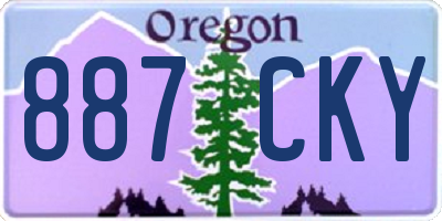 OR license plate 887CKY