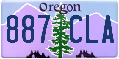 OR license plate 887CLA