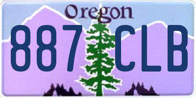 OR license plate 887CLB