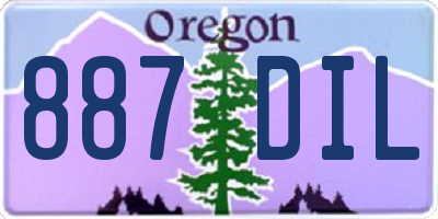 OR license plate 887DIL