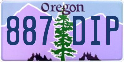 OR license plate 887DIP