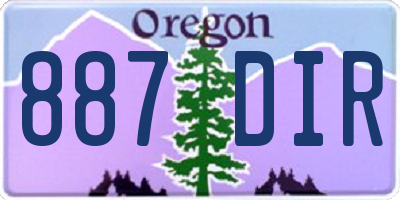 OR license plate 887DIR