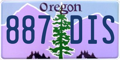 OR license plate 887DIS