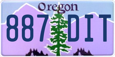 OR license plate 887DIT