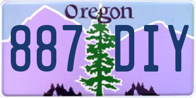 OR license plate 887DIY