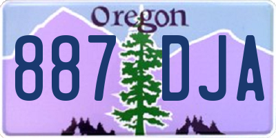 OR license plate 887DJA