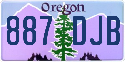 OR license plate 887DJB