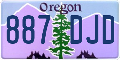 OR license plate 887DJD