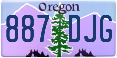 OR license plate 887DJG