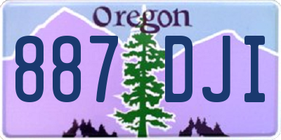 OR license plate 887DJI