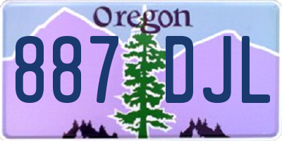 OR license plate 887DJL
