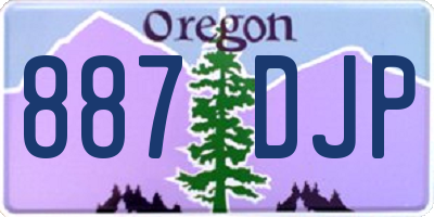 OR license plate 887DJP