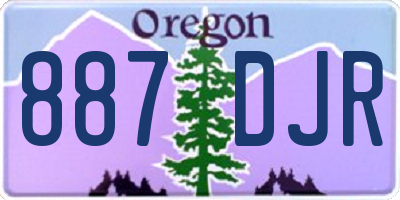 OR license plate 887DJR