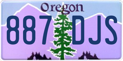 OR license plate 887DJS