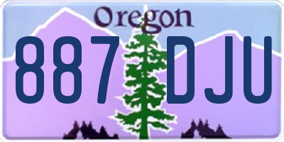 OR license plate 887DJU
