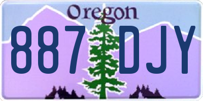 OR license plate 887DJY
