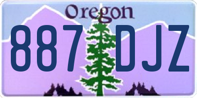OR license plate 887DJZ
