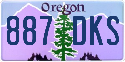 OR license plate 887DKS