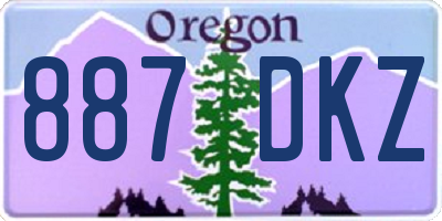 OR license plate 887DKZ