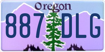 OR license plate 887DLG