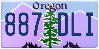 OR license plate 887DLI