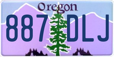 OR license plate 887DLJ