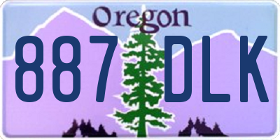 OR license plate 887DLK