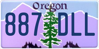 OR license plate 887DLL