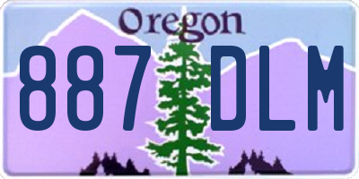 OR license plate 887DLM
