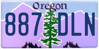 OR license plate 887DLN