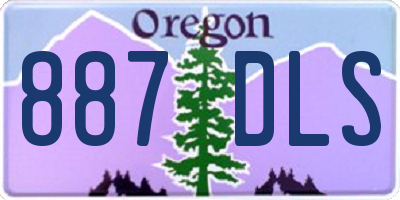 OR license plate 887DLS