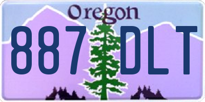 OR license plate 887DLT