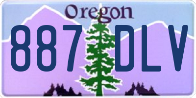 OR license plate 887DLV