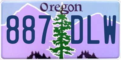 OR license plate 887DLW