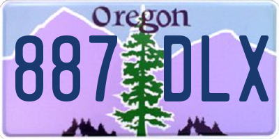 OR license plate 887DLX