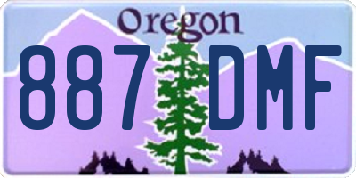 OR license plate 887DMF